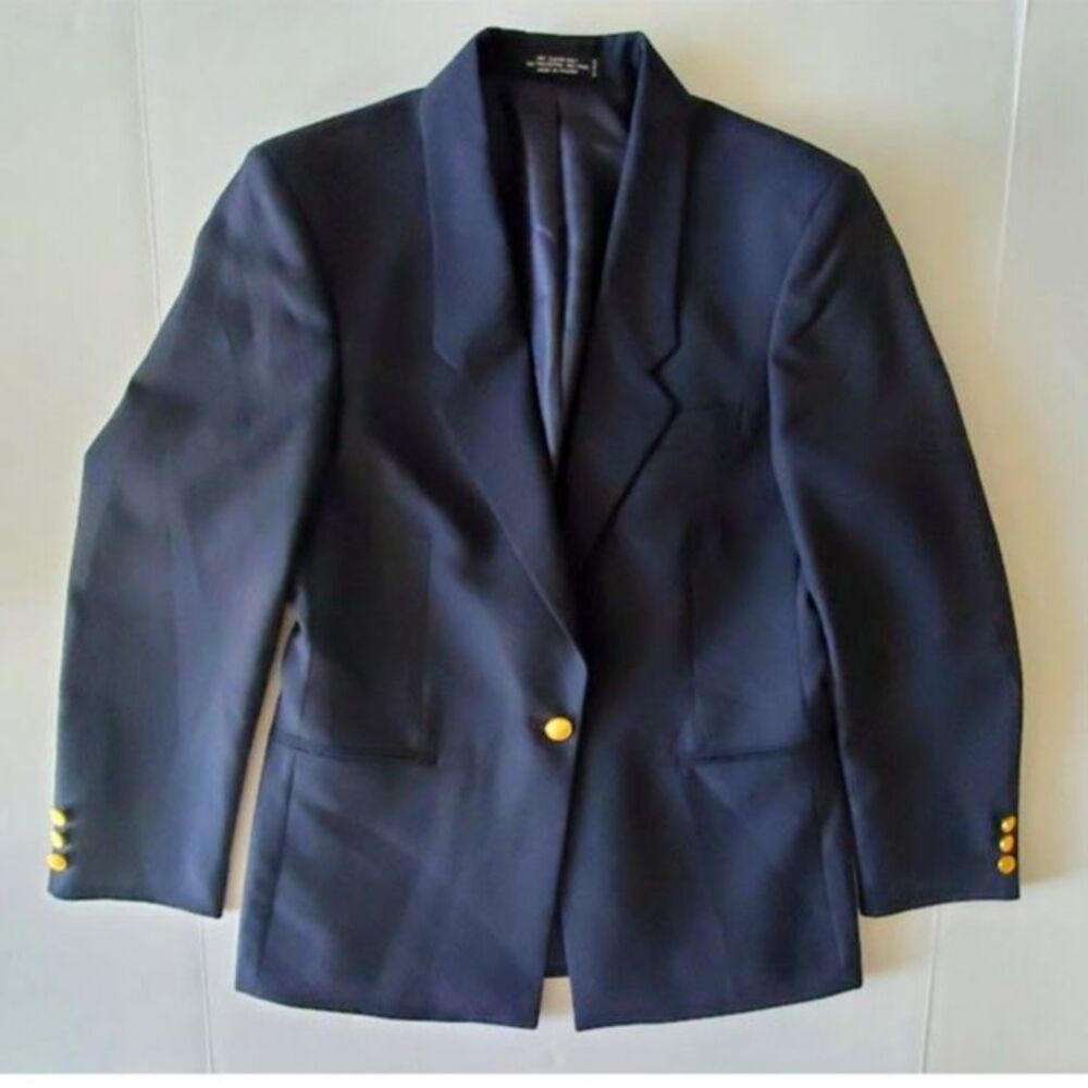 NWT Continental Airlines Uniform Blazer Flight Attendant Navy Blue Sz 4R VNTG - Picture 7 of 11